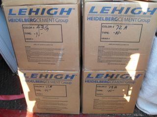 Boxes Lehigh Heidelberg cement group Special specialized color mixture