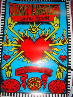Lenny Kravitz and Blind Melon 1993 Universal Love Tour Poster