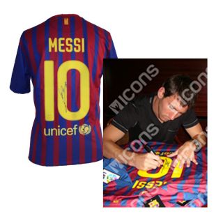 Leo Messi Signed Barcelona 2011 12 Home Shirt