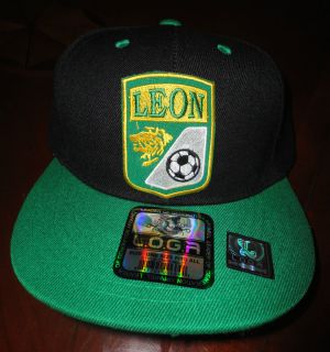 Leon Soccer Futbol National Team Hat Cap Tow tone Black Green Snap
