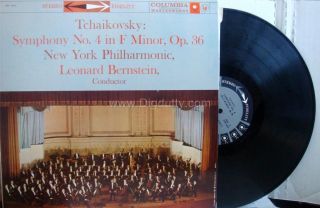 Leonard Bernstein TCHAIKOVSKY SYMPHONY NO 4 IN F MINOR OP 36 Vinyl LP