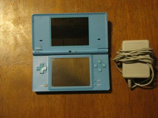 Nintendo DSi Light Blue Handheld System Bundle   Working With Charger