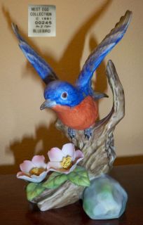 1991 Lefton Nest Egg Collection Bluebird 00245 Bird Figurine