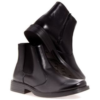Trendz Mens Leo TG Dress Blk Synthetic Dress Boot Boots Shoes