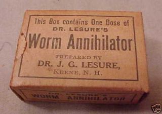 1900 Dr Lesures Veterinary Worm Annihilator Box