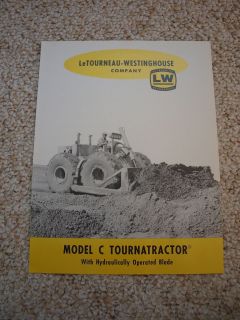 LeTourneau Westinghouse TournaTractor Model C Brochure 1960 Original