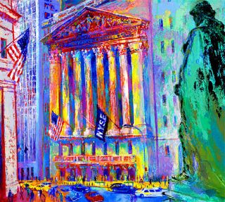 Leroy Neiman New York Stock Market Exchange Famous Location Art