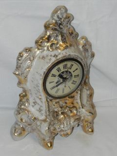 Vintage LeMieux China Victorian Style Electric Shelf Mantel Clock 22KT