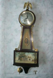 Antique Seth Thomas Model 8 Banjo Clock 8 Day Time Strike VGC