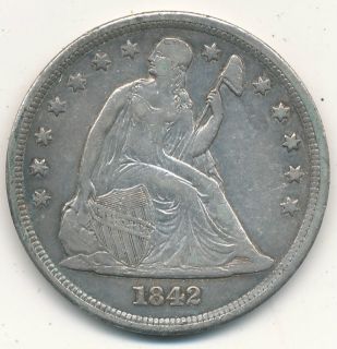 SEATED LIBERTY SILVER DOLLAR FABULOUS LIGHTLY CIRCULATED EARLY DOLLAR