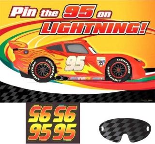 Disney Cars 2 Movie Party Game Pin The 95 0N Lightning McQueen