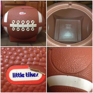 LITTLE TIKES VINTAGE FOOTBALL TOY BOX ICE CHEST Tailgate Party COOLER