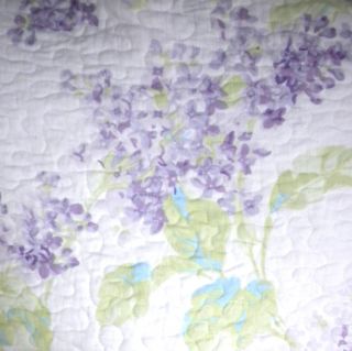 LILA LILAC SCALLOPED 2 STANDARD QUILT SHAMS NEW FLORAL PURPLE LAVENDER