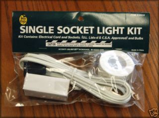Holiday Single Socket Repair Light Kit Candelabra Bulb Cord and Socket