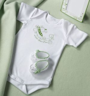 Lillian Rose Embroidered Little Sweet Pea in a Pod Baby Onsie Shower