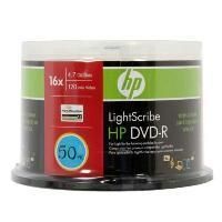HP 04064 16X DVD R LightScribe Media Version 1 2 50 Pack Spindle Gold