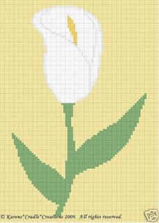 Crochet Patterns Calla Lily Flower Color Graph Pattern