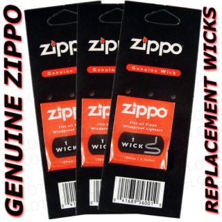 Genuine Zippo Accessories Wick 3 Pack Wicks Made in USA