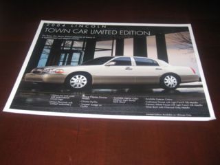 2004 Lincoln Town Car Limited Edition Sales Brochure