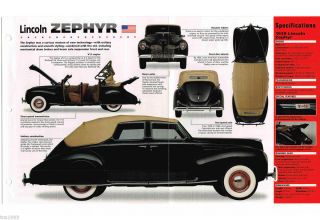 Lincoln Zephyr Imp Brochure 1938 1939 1940 1941