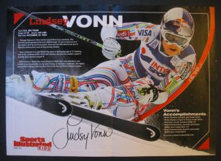 Lindsey Vonn 2012 SI Kids Skiing Poster US Ski Team Olympic Champion