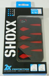 Lifeworks SHOXX Soft Rubber & Hard Plastic Case for iPhone 4/4S Screen