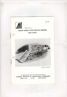 Niae Test Report Cooch Spool Type Potato Sorter 1956