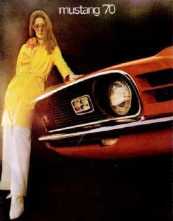 1970 Ford Mustang Sales Brochure Literature Book Piece Advertisement