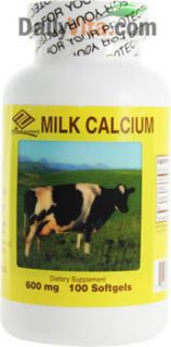 Liquid Milk Calcium Vitamin D Zinc 600 MG 100 Softgels