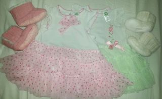 Little Me Ruffled Dresses Size 9 Months and Size 12 Months