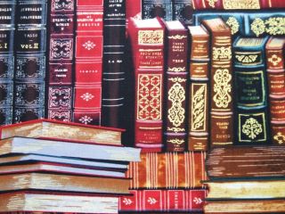 Library Books Classic Literature Timeless Treasures Cotton Fabric Yard