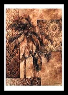 Golden Tapestry I Palm Art Framed Linda Thompson