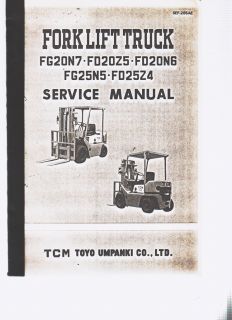 TCM Forklift TRUCK Service Manual FG20N7 FD20Z5 FD20N6 FG25N5 FD25Z4