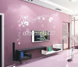 Vine Large Flower Wall Stickers Wall Decals Living Room Wallpaper SA88