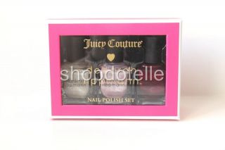 NEW Juicy Couture Set of 3 Deborah Lippmann Nail Polishes LILAC RED