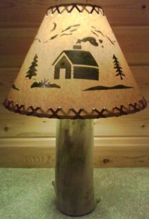 LOG CABIN WHOLESALE LAMP W FREE SHADE RUSTIC LODGE FURNITURE DECOR
