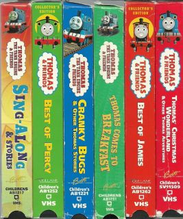 Lot of 6 Thomas The Tank Engine Friends VHS Video