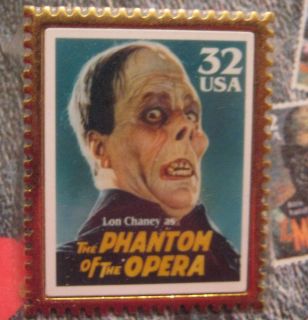 USPS Stamp 32¢ Lon Chaney Phantom of The Opera Lapel Pin NIP
