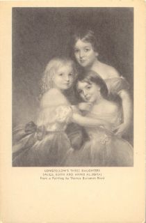 Postcard Art Longfellow Daughters Buchanan Read