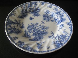 Churchill Blue Toile Salad Plate Mint Condition