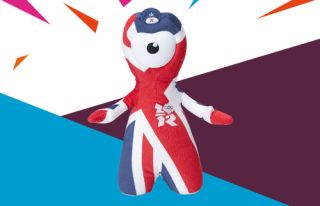 London 2012 Olympic Games Mascot Wenlock Union Jack 25cm Soft Toy