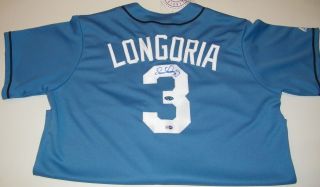 Evan Longoria Signed Auto Tampa Bay Rays Baseball Jersey MLB Hologram