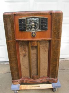 Zenith Long Distance Radio Wood Console Shortwave SW AM 1942 40s WWII
