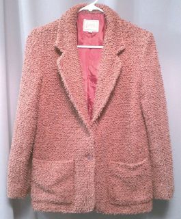Vintage 1950s Lorch Pink Tuffed Jacket Sz 8