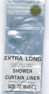 Extra Long Heavy Vinyl Shower Curtain Liner 84 Super Clear