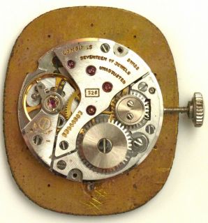Longines 528 Mechanical Complete Running Movement Sold 4 Parts Repair