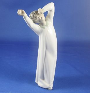 Lladro Boy Awakening Yawning Procelain Figurine 4870 Mint