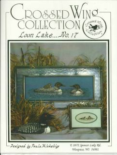 Loon Lake Counted Cross Stitch Pattern 2 designs NEW Crossed Wings
