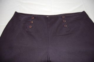 Lori Michaels Sailor Style Capri Pants Womens plus 22W Exclnt cond see