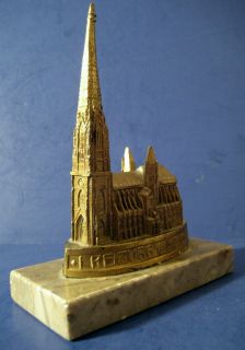 Vintage Souvenir Metal Building Freiburg Munster Cathedral Germany